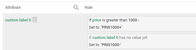 custom regler - google shopping