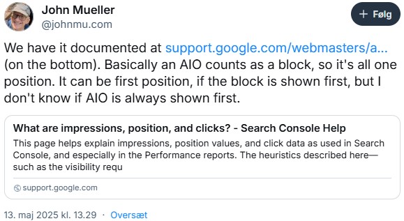 første position på google og ai