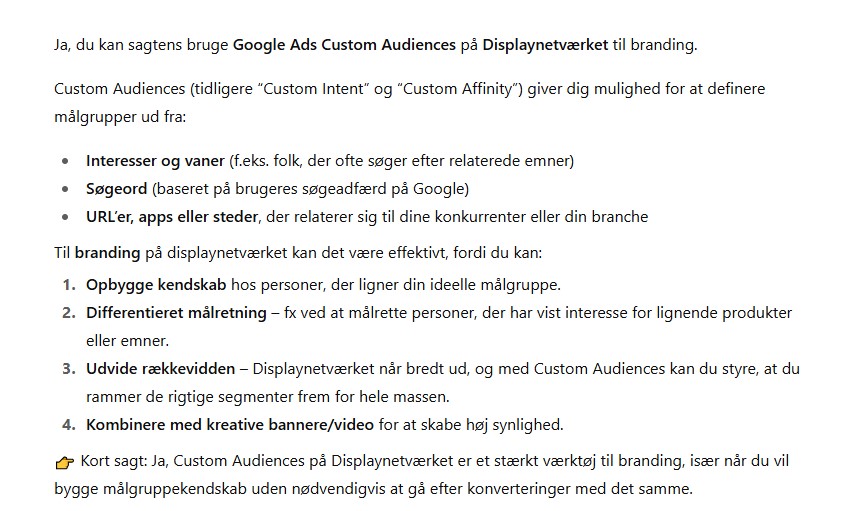 custom audiences til branding
